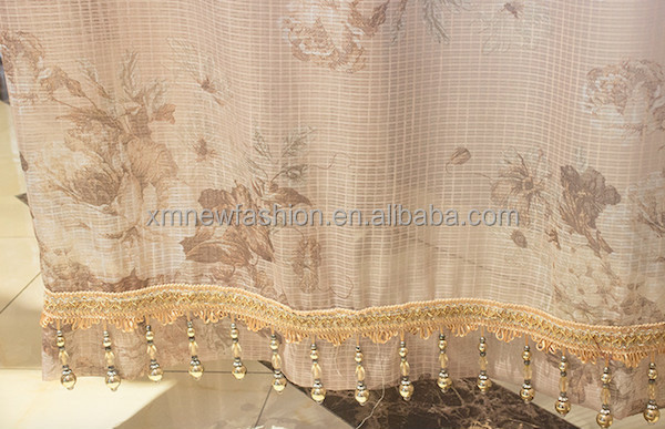 ヨーロピアンスタイルの豪華な寝室のカーテンファンシープリントの装飾仕入れ・メーカー・工場