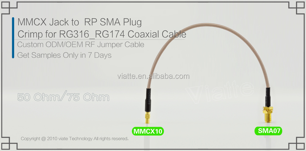 テレビケーブルコネクタ75Ωrfsmaアダプタにmmcxジャンパケーブルアセンブリ仕入れ・メーカー・工場