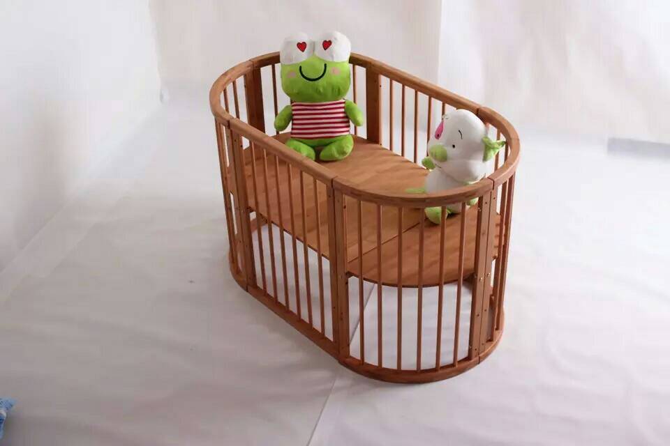 Co-sleeper Bamboo Baby Bed Attaches To Furniture Parents ...