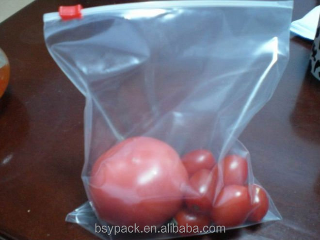 slider zipper bags for food/plastic bags with slider