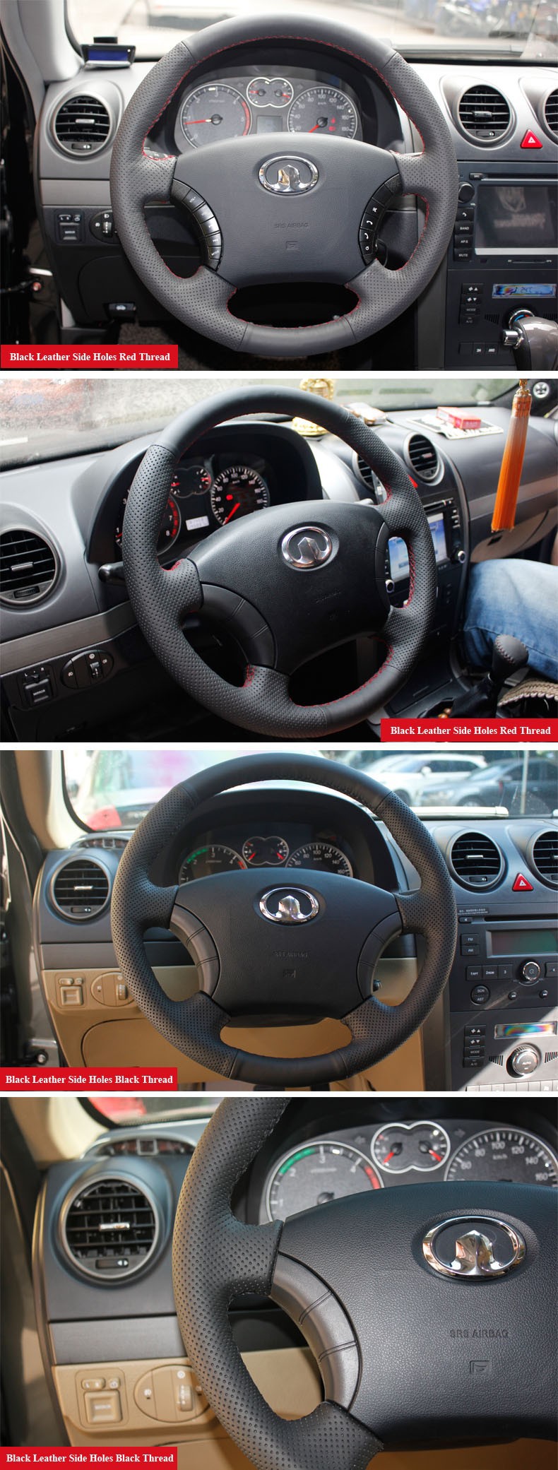 for Great Wall Haval Hover H3 H5 Wingle 3 Wingle 5 Leather Steering Wheel Cover