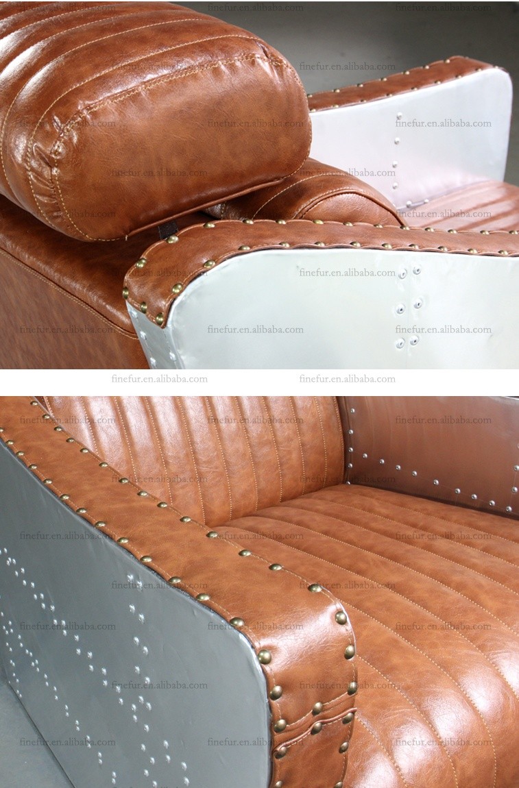 産業スタイルの革のソファと調節可能なヘッドレストアビエーター仕入れ・メーカー・工場