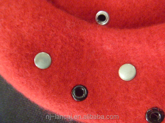 ファッションレディース赤2014年リベット付きベレー帽問屋・仕入れ・卸・卸売り