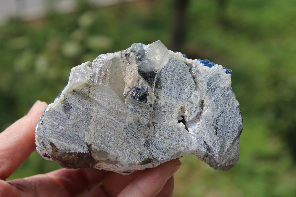 珍しい天然の青蛍石とクリスタルsymbionts鉱物標本仕入れ・メーカー・工場