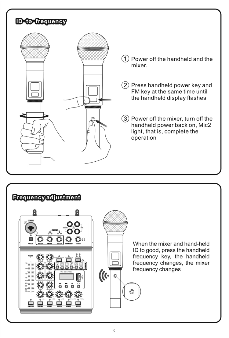 mixing console with audio interface