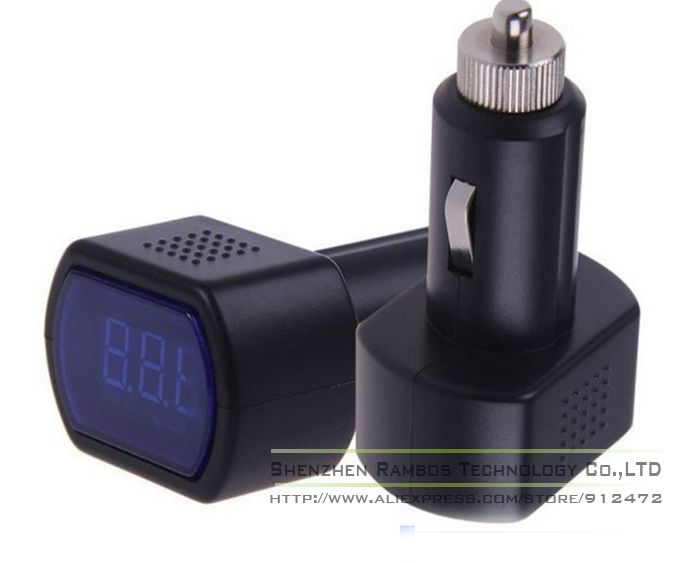 車の電圧計デジタルledディスプレイ黒電圧計テスター、 2014年高品質の製品仕入れ・メーカー・工場