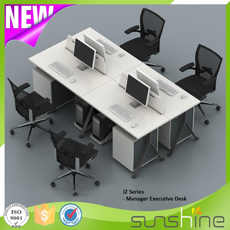 New Arrival Guangzhou Sunshine  Office Furniture Factory Wholesale Price Workstations Adjustable Desktop Table For 4 Seats (2)