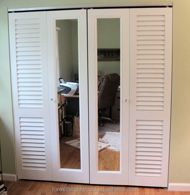 White Prefinished Interior Wooden Louvered Closet Doors Buy