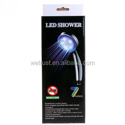 7色水パワーledシャワーヘッド仕入れ・メーカー・工場