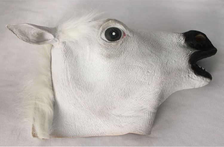 熱い販売安いハロウィン3d漫画ラテックス顔のコスプレユニコーン動物馬ヘッドマスク仕入れ・メーカー・工場