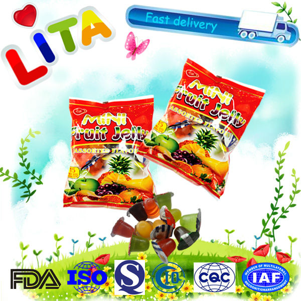 Mini frruit jelly cup with coconut jelly de frutas en frasco