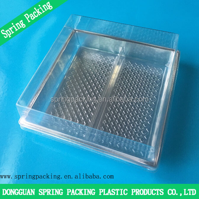 ISO22000食品グレード工場卸売プラスチック梱包寿司ボックスビスケットトレイコンテナサラダボックス包装ケーキボックスで蓋仕入れ・メーカー・工場