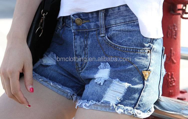 新しい夏の2015セクシーなデニムショートパンツ女性のための短いジーンズ仕入れ・メーカー・工場