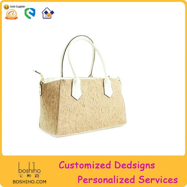 Unique Design Fashion Lady Handbag Cork Woman Handbag