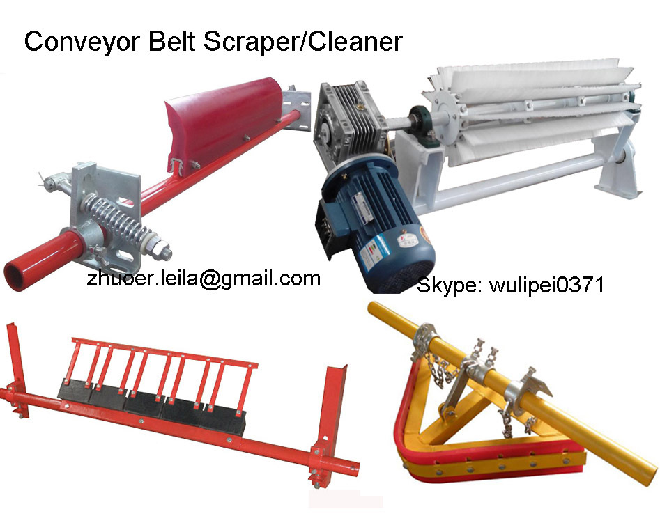 belt cleaner,primary and secondary belt scraper, conveyor belt
