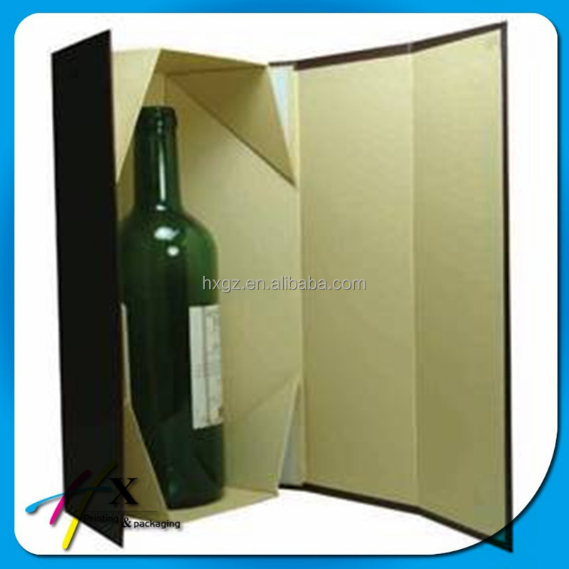 magnetic closure foldable red wine paper box