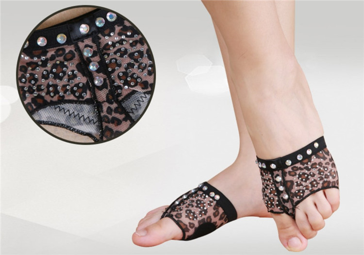Sansha-Protège-pieds en cuir pour danse de ballet, coussin élastique en  maille, semelle fendue, tongs