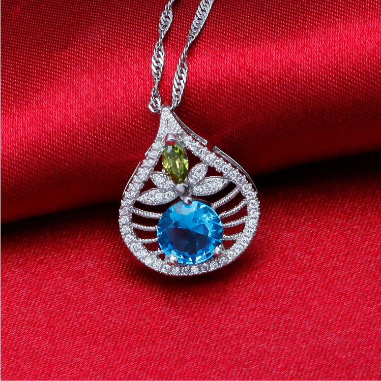 2014ファッション925シルパージルコニアペンダントロジウムメッキアクセサリージュエリー問屋・仕入れ・卸・卸売り