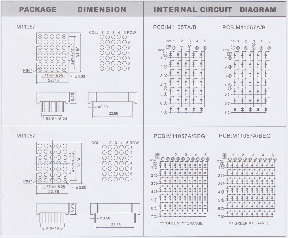 blue led 7x5 matrix led dot matrix 7x5 led dot matrix display 7x5