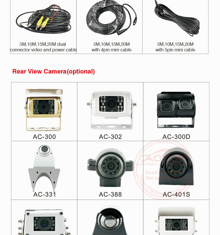 7incnセキュリティ監視装置付きtft液晶カラーテレビ画面4ピンコネクタ、 2av入力、 すべての自動車用仕入れ・メーカー・工場