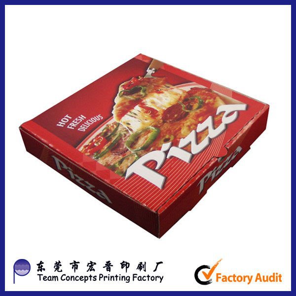 custom recycle paper full color logo pizza box