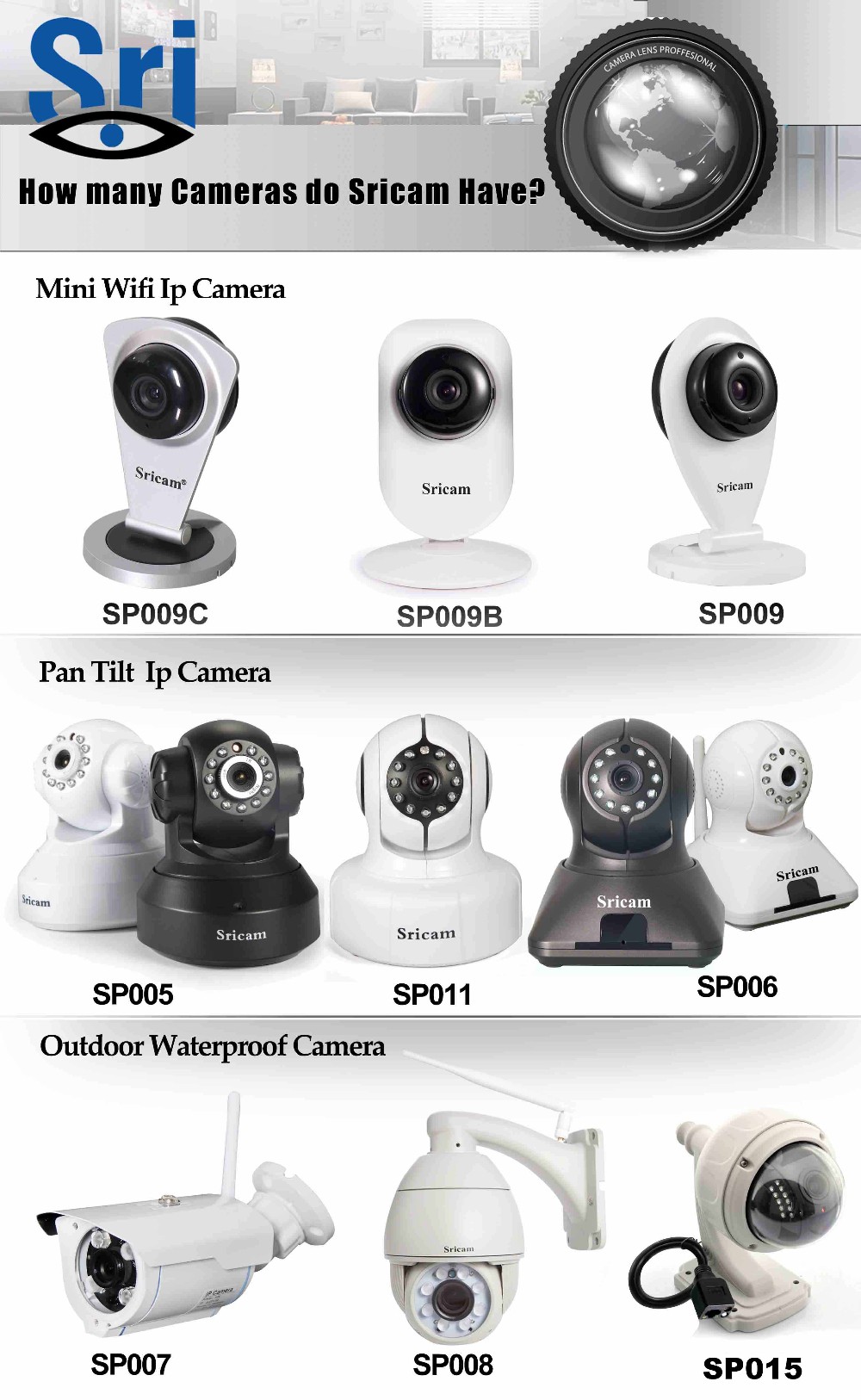 Sricam防水ナイトビジョンhd wifiスマートカメラワイヤレス話しリングドアベルロックpoeビデオwifiドアベルカメラ 問屋・仕入れ・卸・卸売り