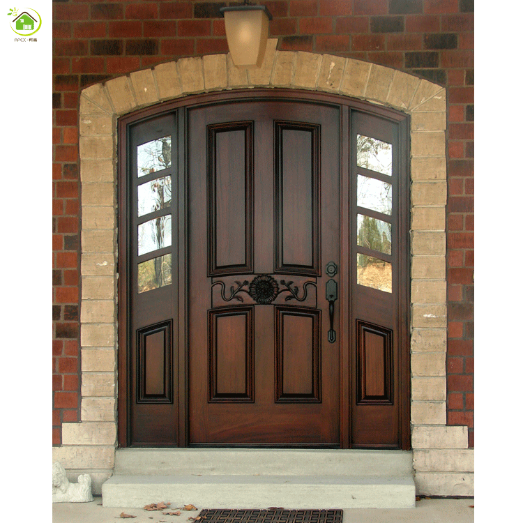 36 Inch Teak Wood Double Front Mother And Son Door Design With 2