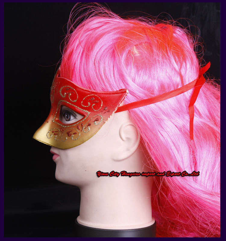完璧な!!! ファッション面白いハーフフェイス金パーティーマスク仮面舞踏会のマスク仕入れ・メーカー・工場