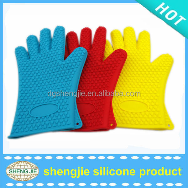電子レンジの使用シリコーン手の手袋、 長いオーブンの手袋、 シリコーン手袋での五指問屋・仕入れ・卸・卸売り