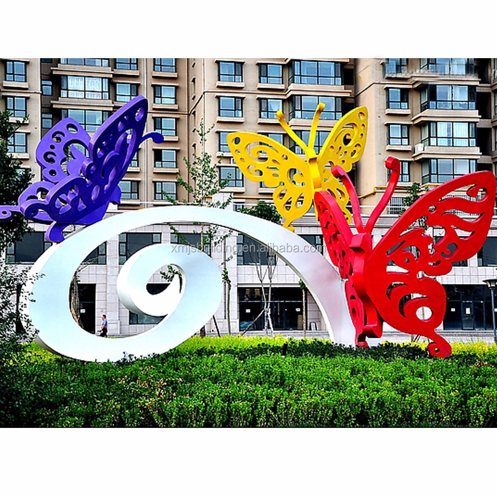 Metal Butterfly Garden Decorations Large Modern Outdoor Metal