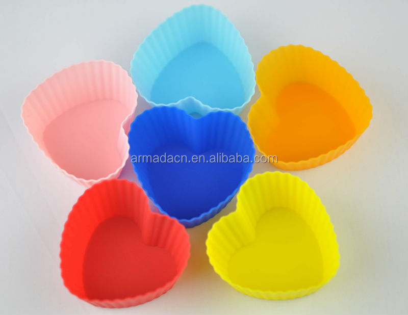 2014 FDA & LFGB standard high quality heart shaped silicone lace molds for cake decorating