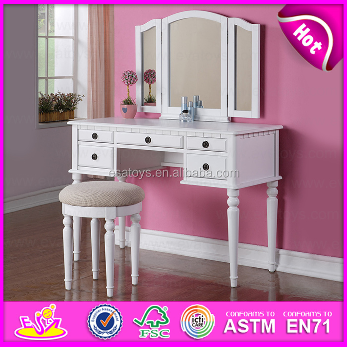 Latest Design Modern Baby Wooden Dresser With Mirror 5 Drawers