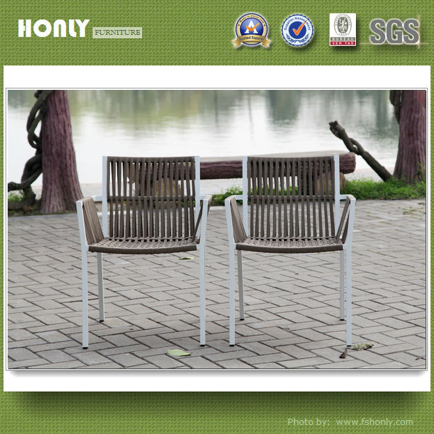 Aluminum polycord weaving modern chair outdoor garden hotel restaurant chair