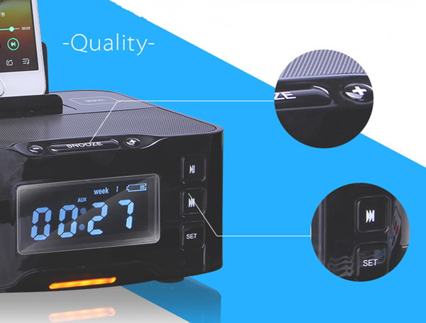 ホテルスピーカードッキングステーションのbluetoothfmラジオ目覚まし時計仕入れ・メーカー・工場