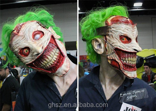 カスタマイズされたハロウィン映画キャラクターpvc恐怖ジョーカーマスク仕入れ・メーカー・工場