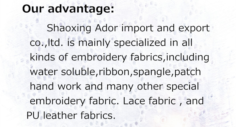 中国紹興繊維の機械刺繍のドレスのファブリックを供給仕入れ・メーカー・工場