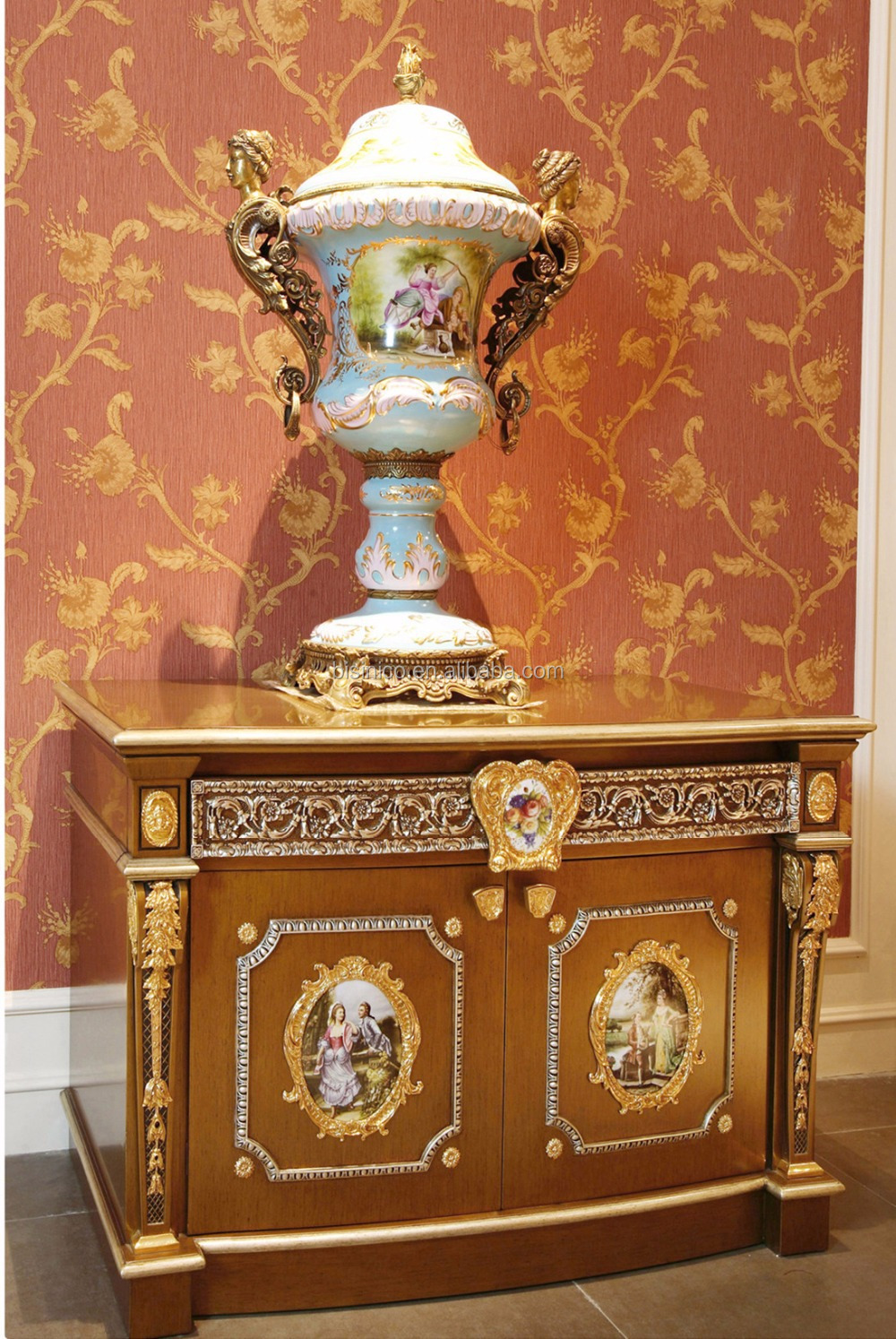 Style rococo français or lit king size / fantastique royal laiton ...