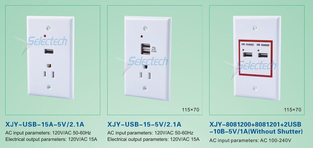 AC wall charger socket