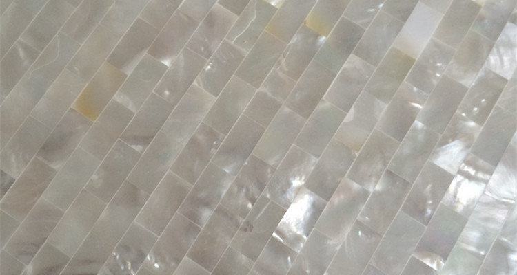 Af050208 rect. silber weià perlmutt muschel mosaik fliesen für ... Wohnzimmer fliesen weiss