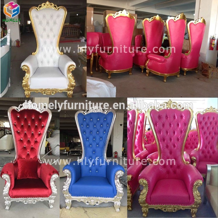 Modern Royal Classical King Throne Royal Silver Chair Wholesale Hyk223