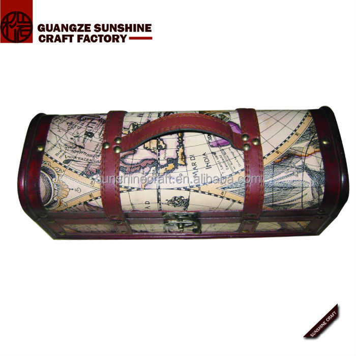 2014 new unique leather wine carrier wooden wine box