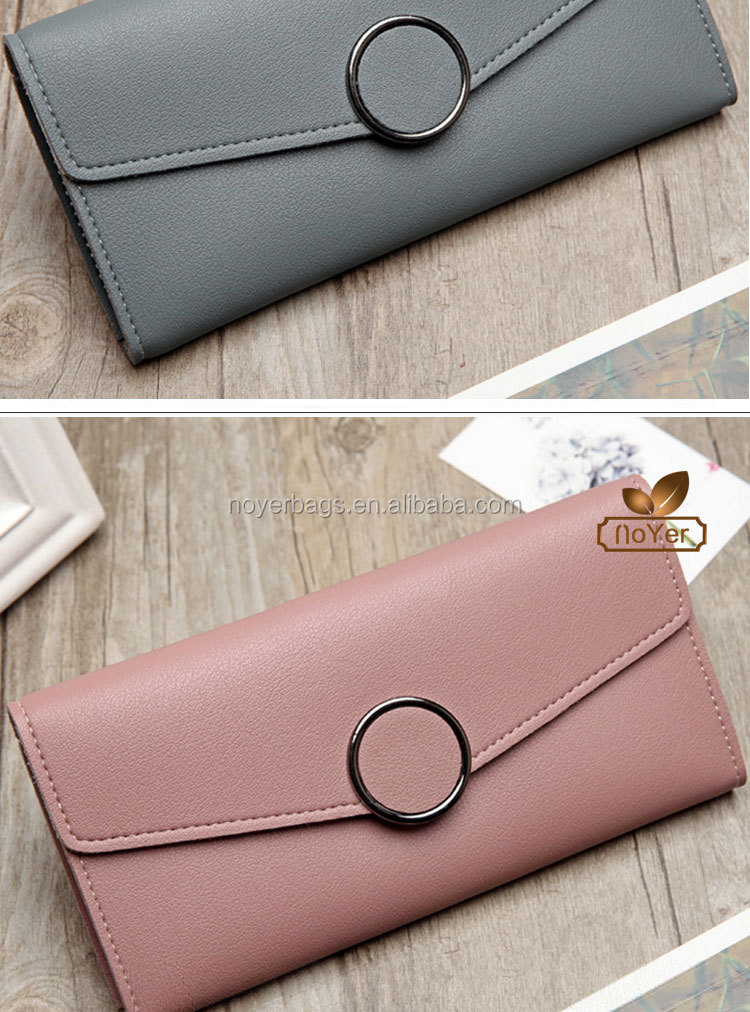 Source Long flat wallet with coin compartment new design ladies fancy hand purse  wallets on m.