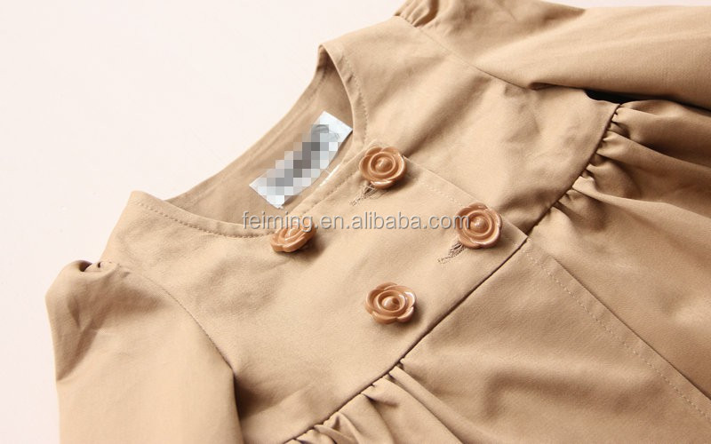 秋の赤ちゃん服韓国スタイル女の子コート子供アウタートランペットスリーブ固体秋コートでちょう結び仕入れ・メーカー・工場
