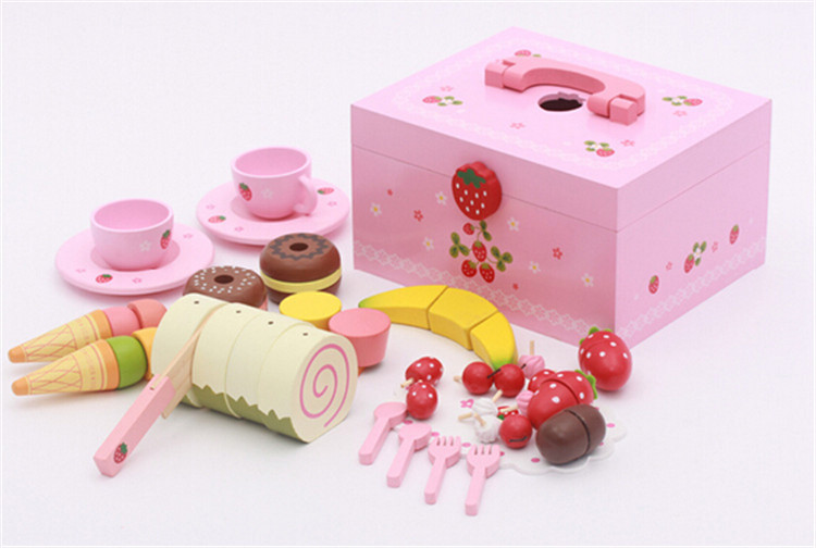 Kinder küche aus holz spielzeug obst und gemüse schneiden spiel ...