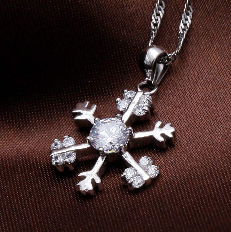 2014 wholesale snow 925シルパージルコニアペンダントロジウムメッキアクセサリージュエリー問屋・仕入れ・卸・卸売り