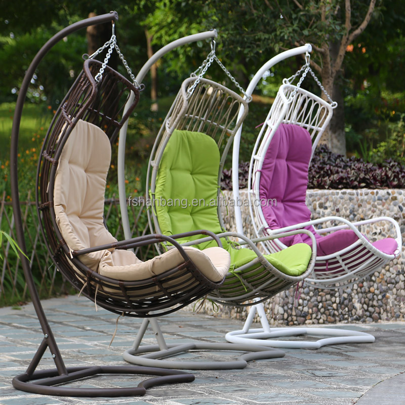 Balcony Woven Big Thick Rattan Swing Chair View Swing