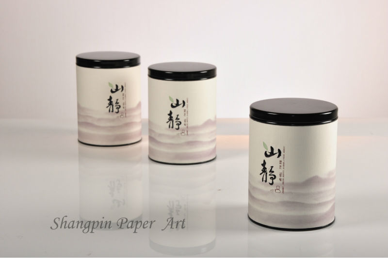 customized round recycled paper storaging cans for SHAN JING