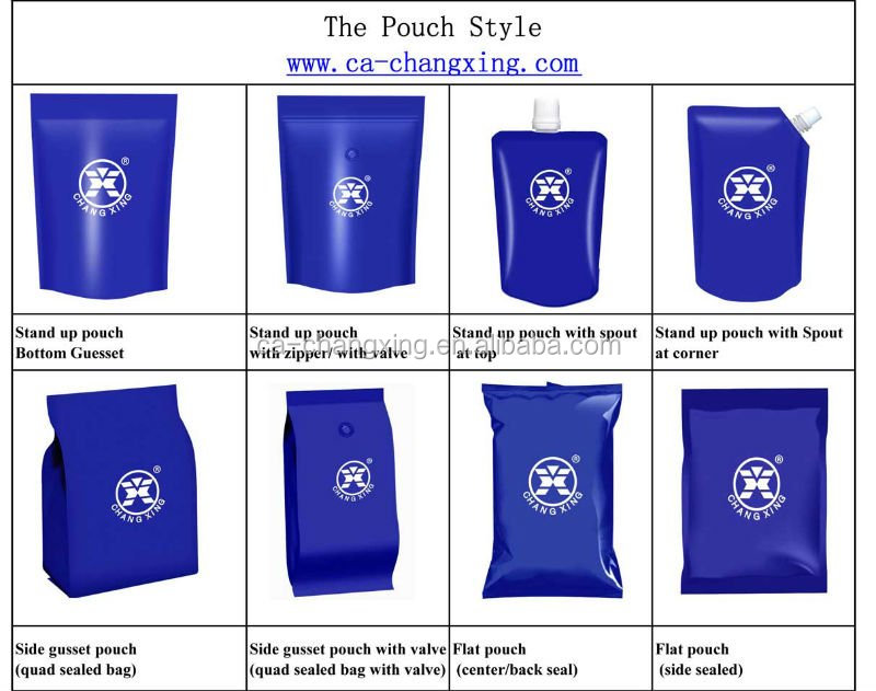 Custom print multi material made flat square block bottom bag for coffee/rice/snack/pet food