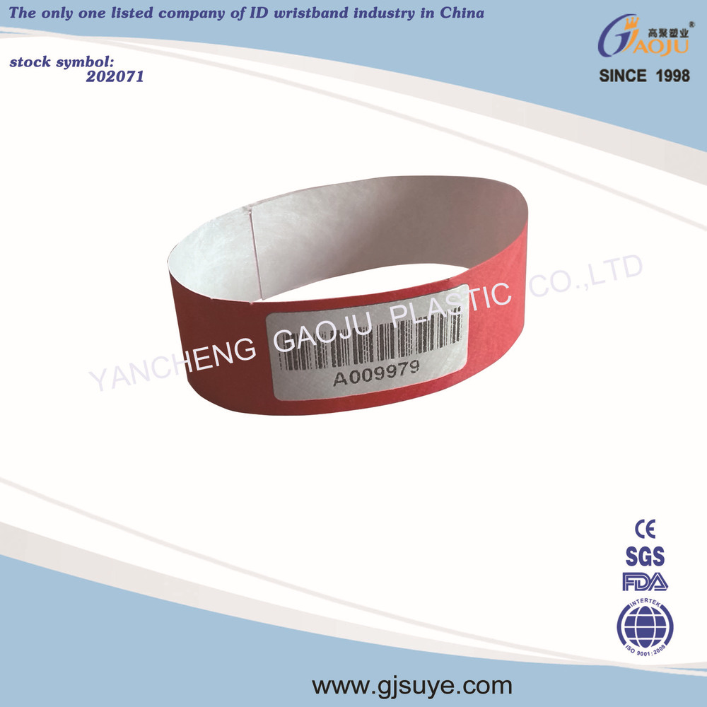 barcode tyvek wristband