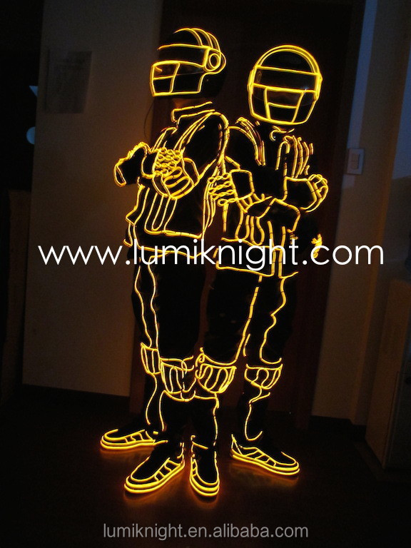 照らされたロボット衣装衣装エル線、 明るい衣装、 エルの服仕入れ・メーカー・工場